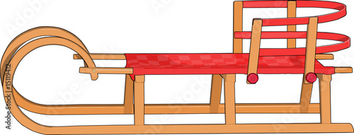 Holz-Schlitten (Wooden Sledge) Vektor