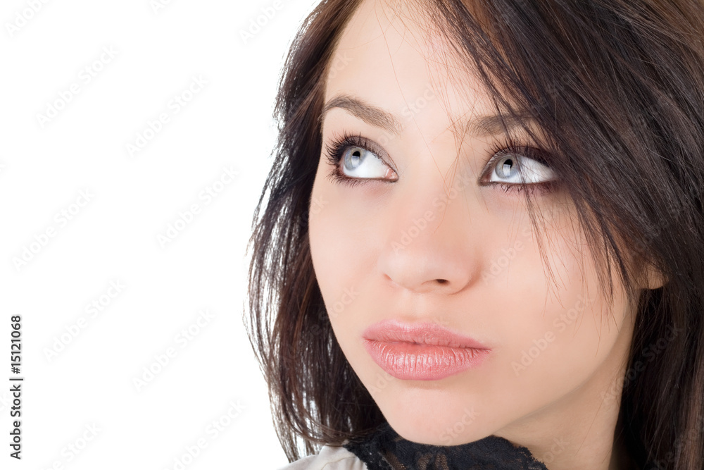 Portrait of the beautiful young woman. Isolated Portrait of the beautiful young woman. Isolated