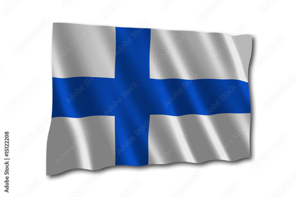 Obraz premium Finnland Flagge