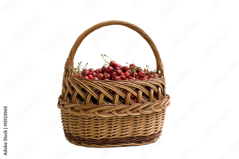 Basket with cherries Basket with cherries