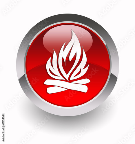 Fire glossy icon photo