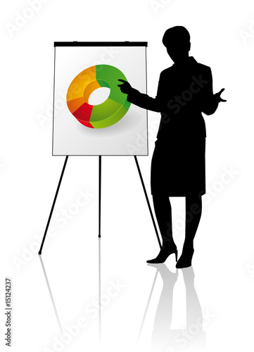 Businesswoman with paperboard for meeting