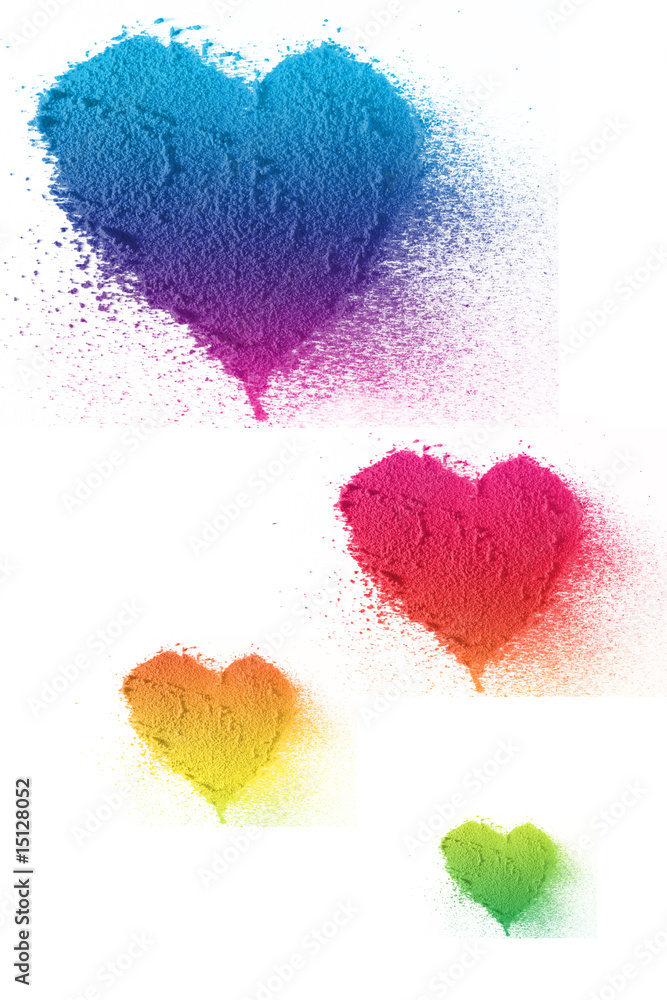 colorful love heart texture