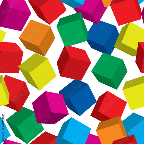 Abstract cube background. Seamless. Vector illustration.