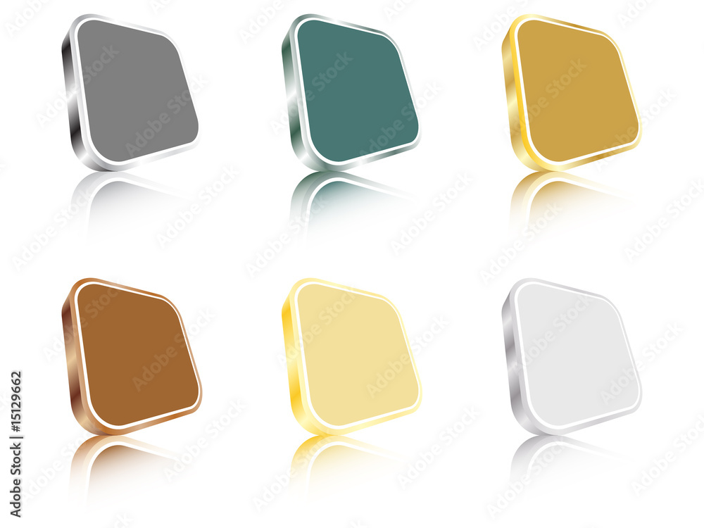 3d web buttons different metal colors 3d web buttons different metal colors