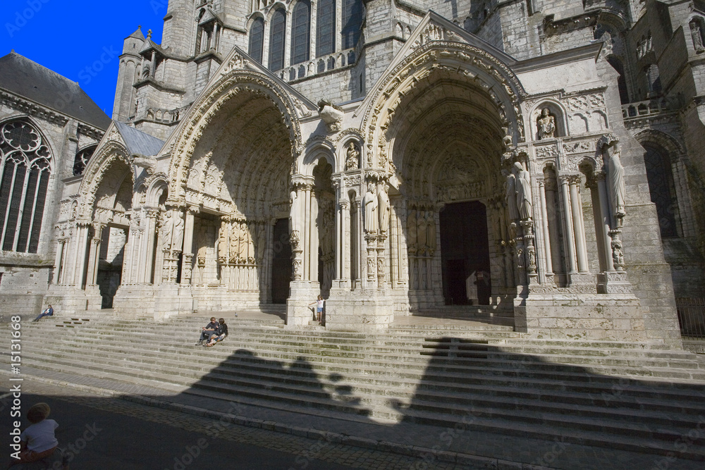 france; chartres; cathédrâle : portail nord