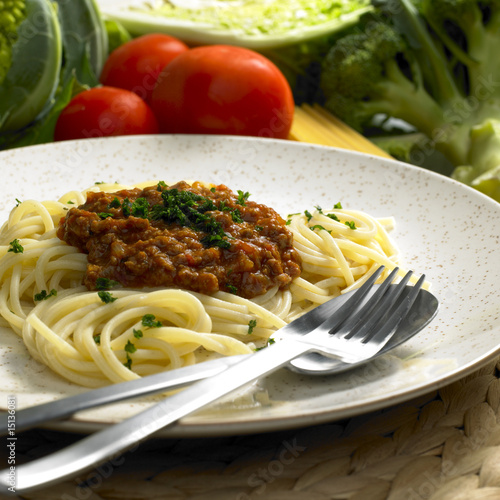 spaghetti with minced meat
