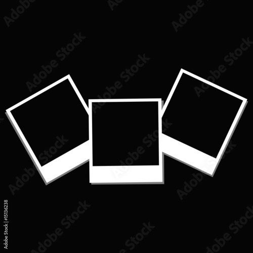 Photo frame on black background