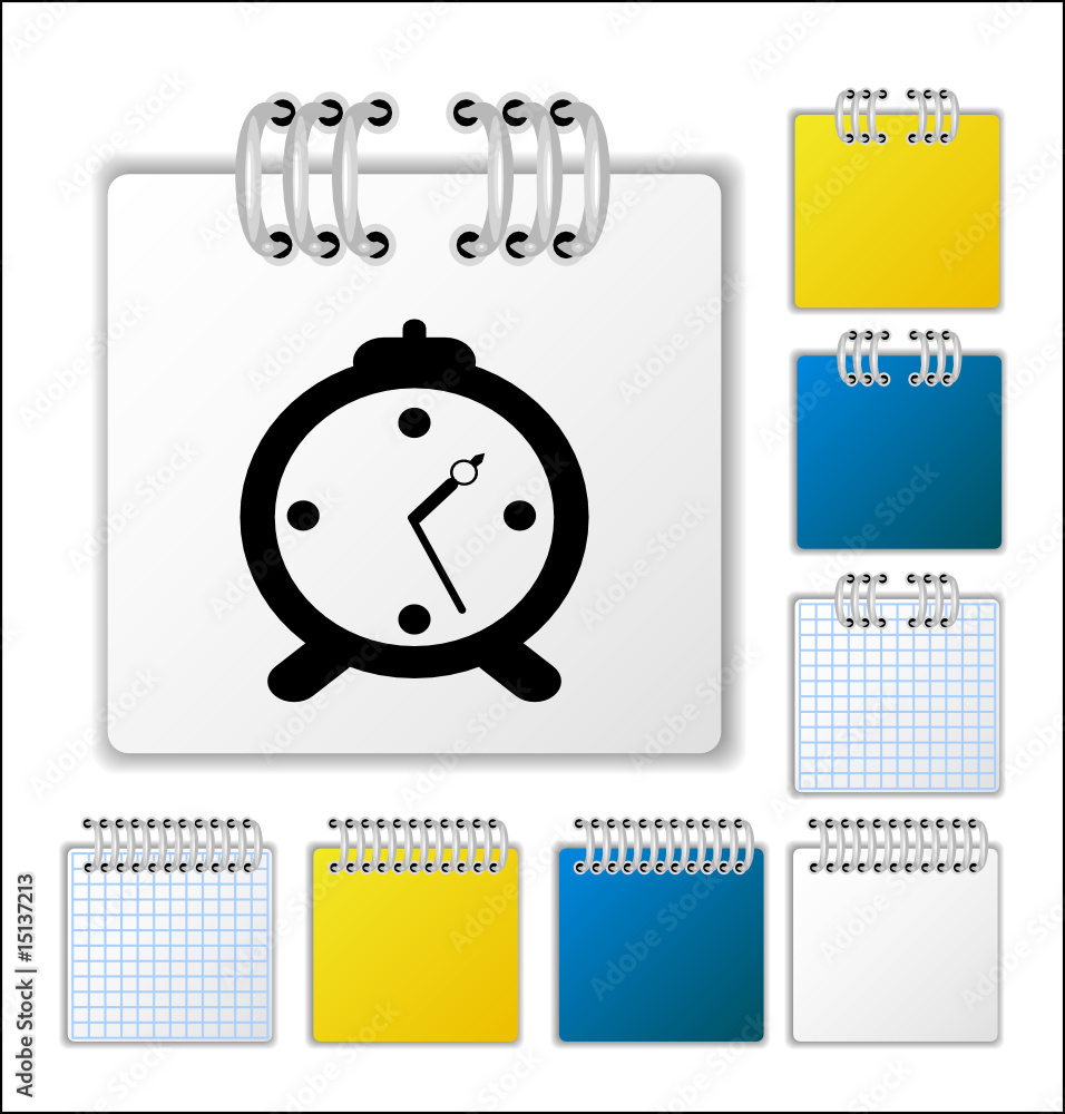 Notebook page with icon. Vector illustration Notebook page with icon. Vector illustration