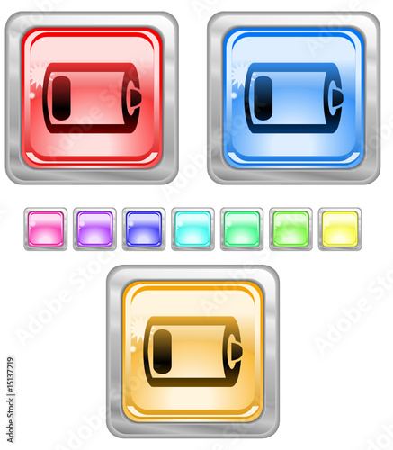 Color web buttons. Vector illustration