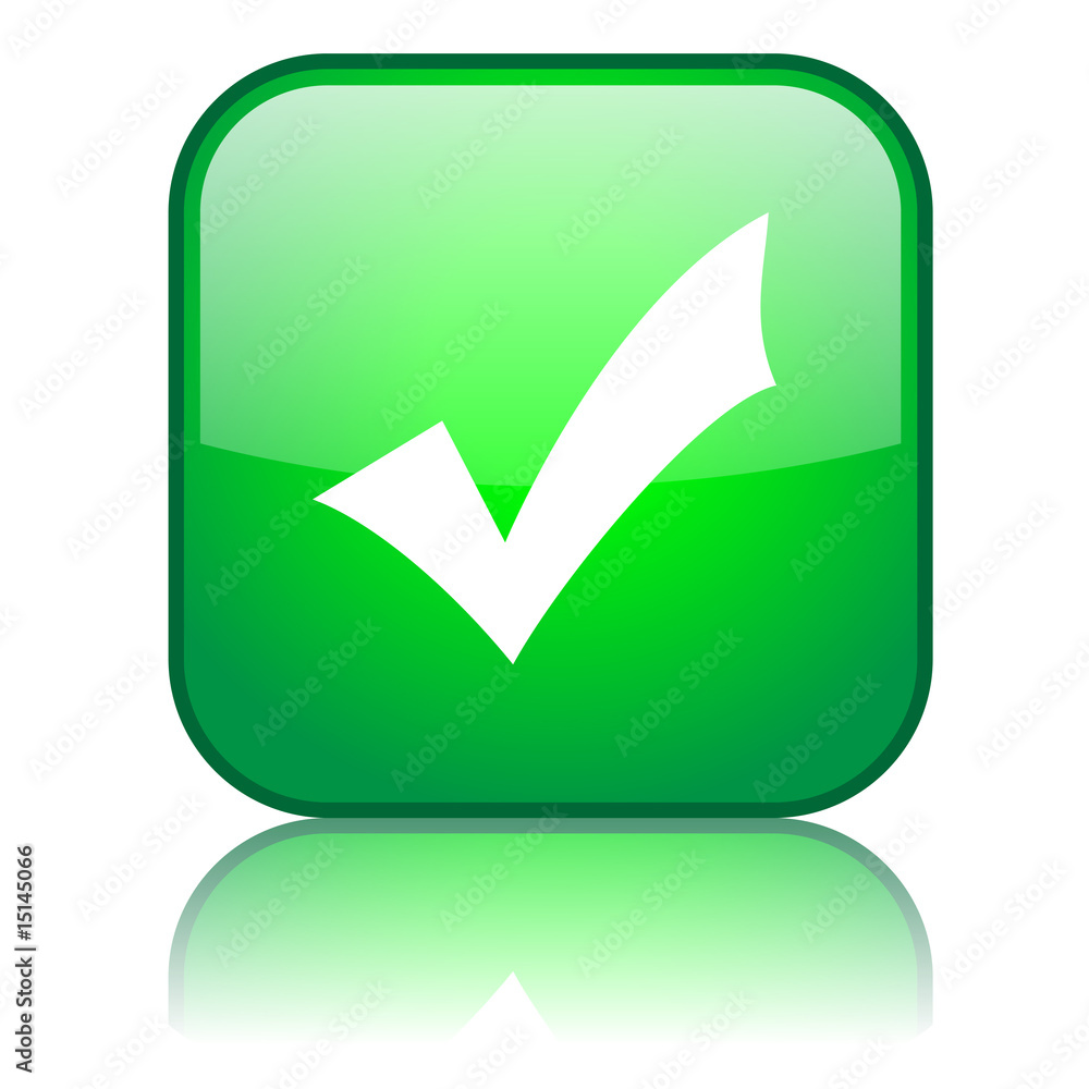 Square button with Tick (green) Square button with Tick (green)