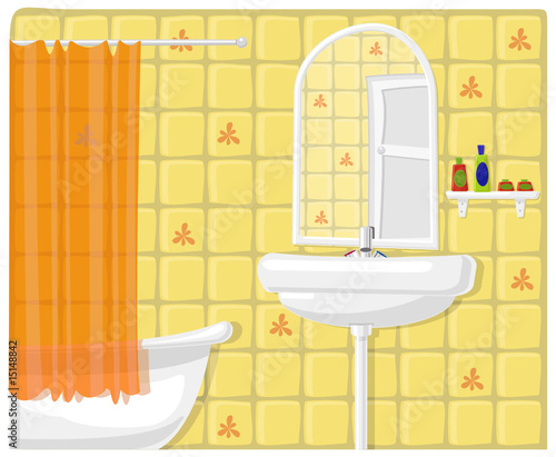 Vector illustration of bathroom