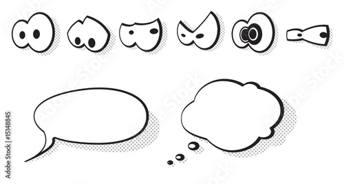 Set of vector cartoon eyes