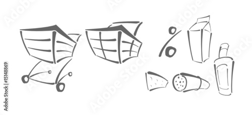 Vector icons for shopping