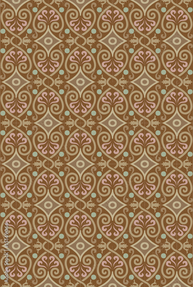Seamless vector ornamental floral pattern