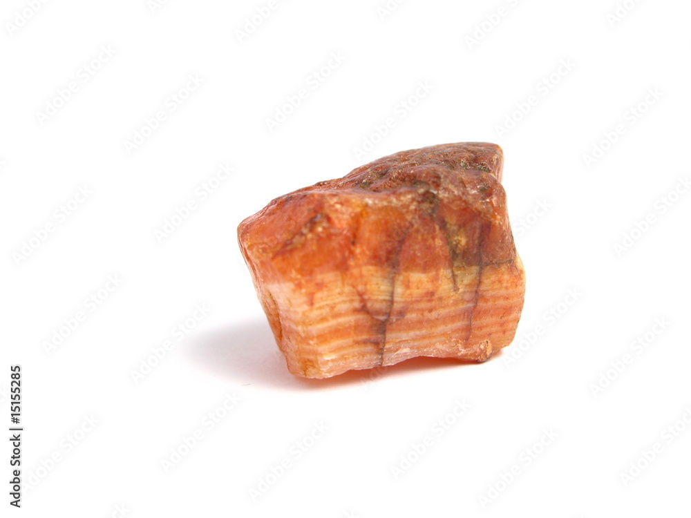 Red stone on white background Red stone on white background