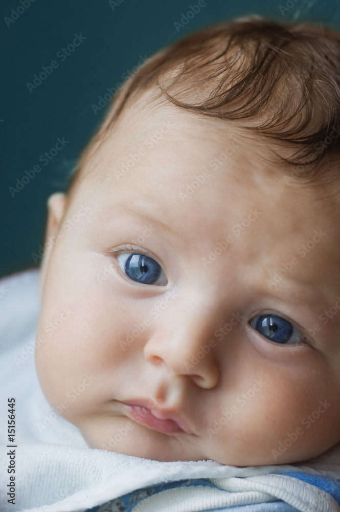 Portrait of the boy, four months old. Portrait of the boy, four months old.