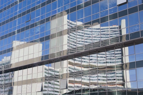 Photography mirror from galss facade in vienna - congress-center