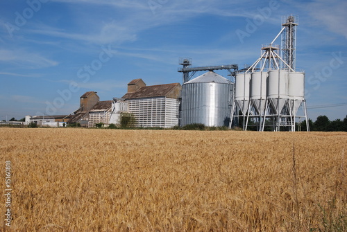 Billede på lærred silos de stockage en Beauce