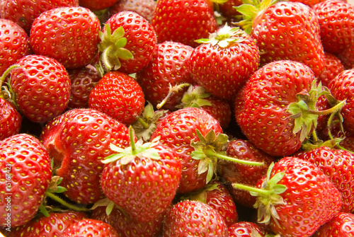 Strawberries in close-up