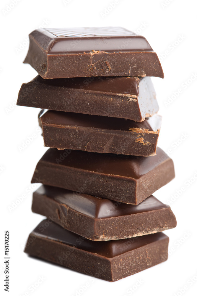 broken pieces of chocolate isolated broken pieces of chocolate isolated