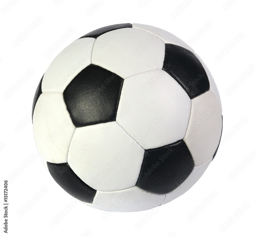 black and white soccer ball on a white background. (isolated) black and white soccer ball on a white background. (isolated)