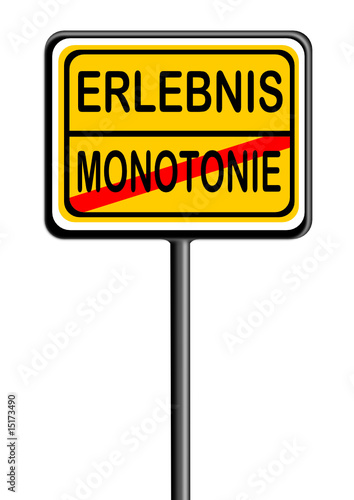 Schild mit Information