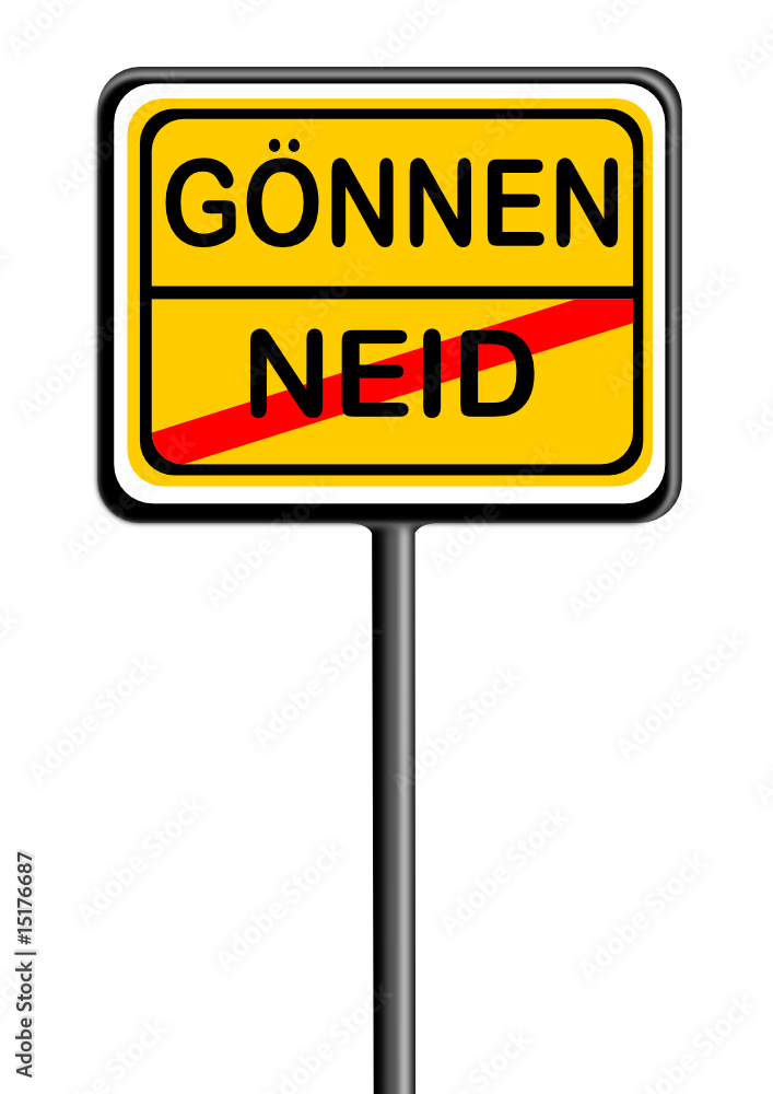 Schild mit Information