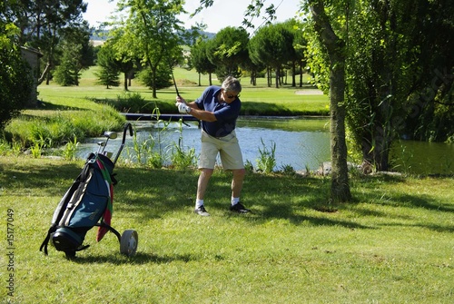 Golfspieler ,Golfplatz Carcassonne/Frankreich