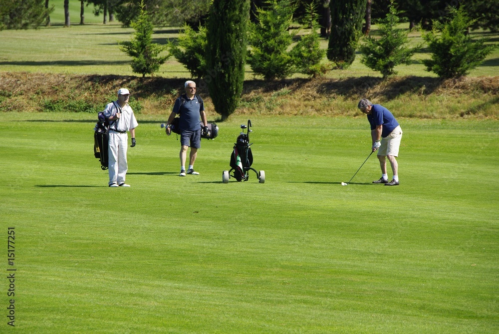 Golfspieler ,Golfplatz Carcassonne/Frankreich Golfspieler ,Golfplatz Carcassonne/Frankreich