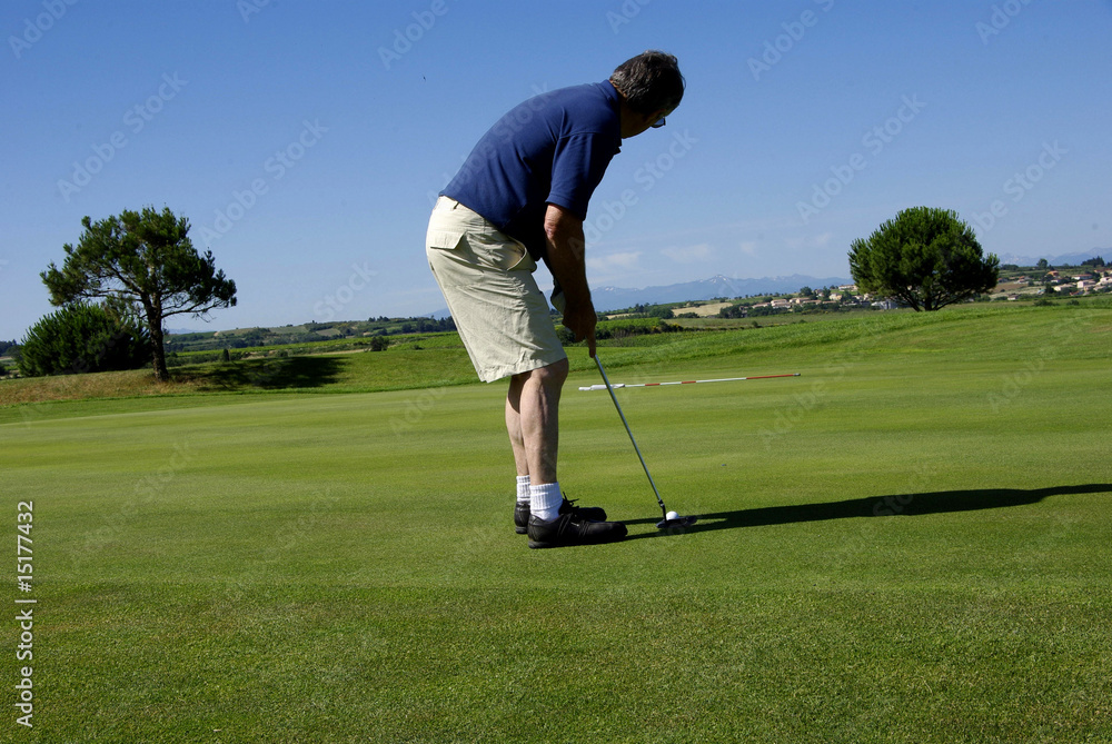 Fototapeta premium Golfspieler ,Golfplatz Carcassonne/Frankreich