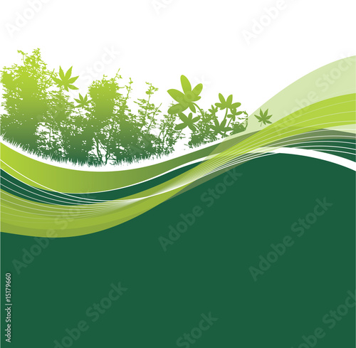 grass and plants in an abstract form