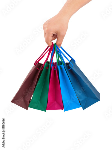 Hand with shopping bags