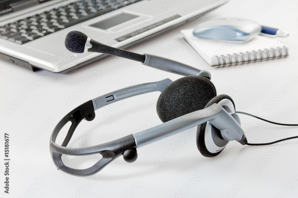 Headset mit Laptop