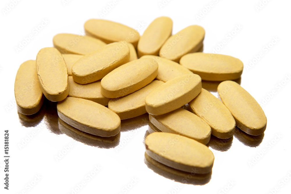 Tablets isolated on white background Tablets isolated on white background
