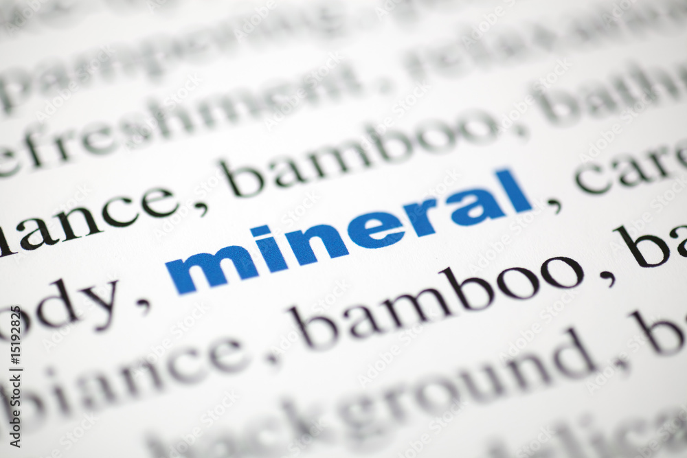 mot mineral minéral bleu texte flou mot mineral minéral bleu texte flou