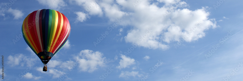 Naklejka premium panorama montgolfiere