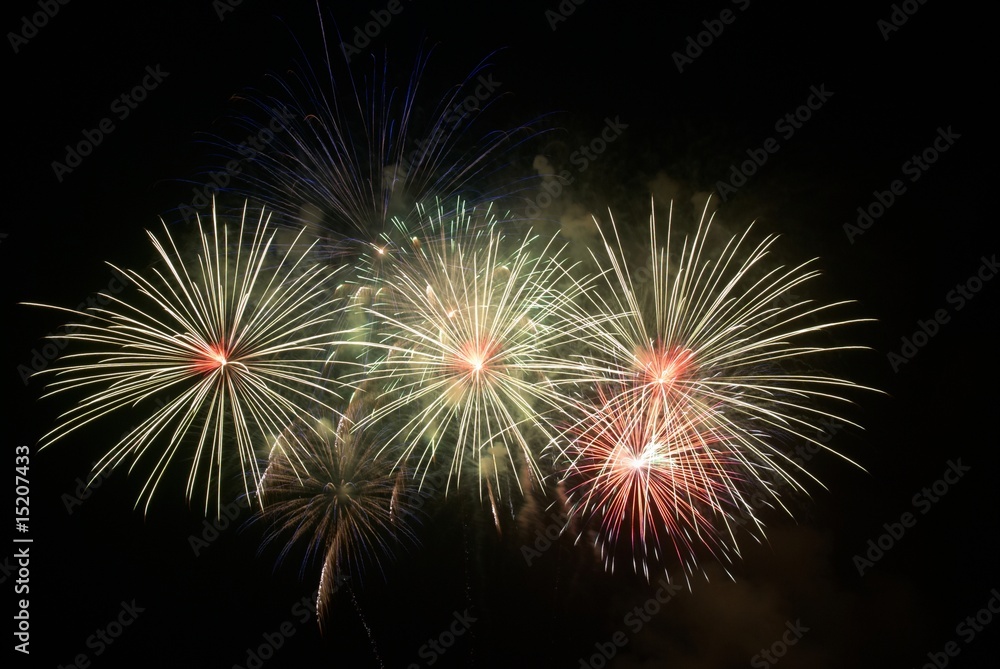 Beautiful salute and fireworks