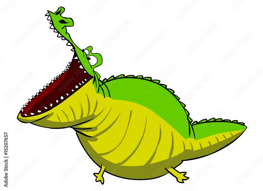 Obraz premium happy crocodile