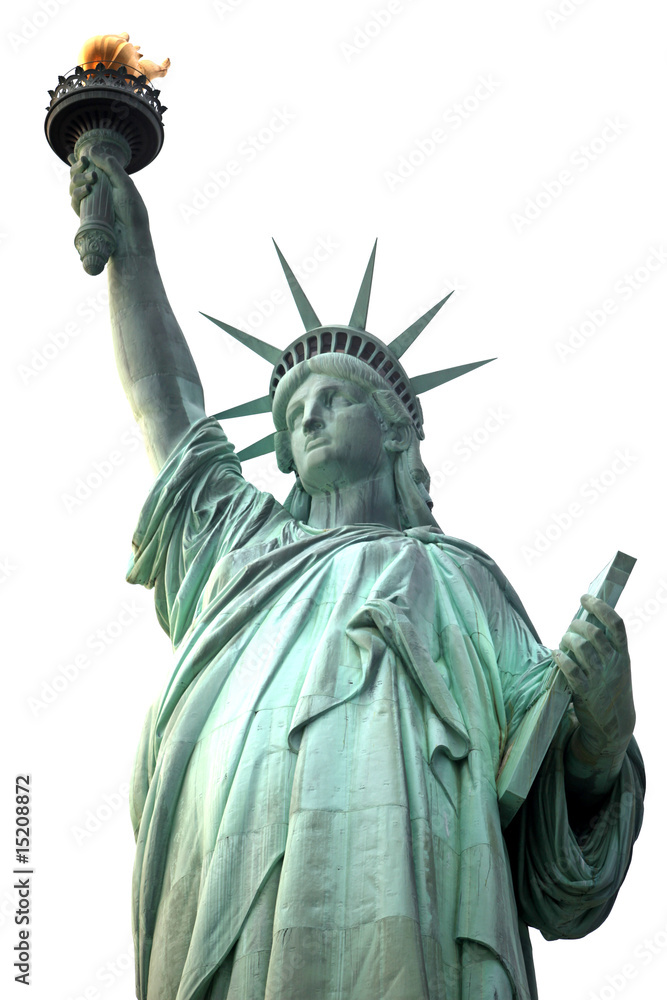 Fototapeta premium NY Statue of Liberty isolated on white