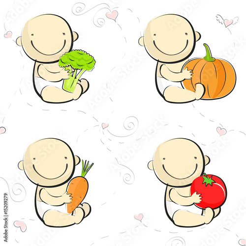 Baby food icons