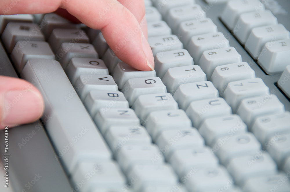 Tastatur mit Hand Tastatur mit Hand