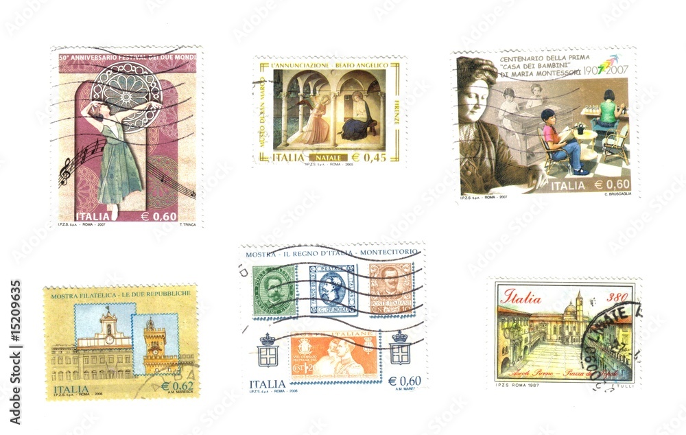 Italian stamps;..