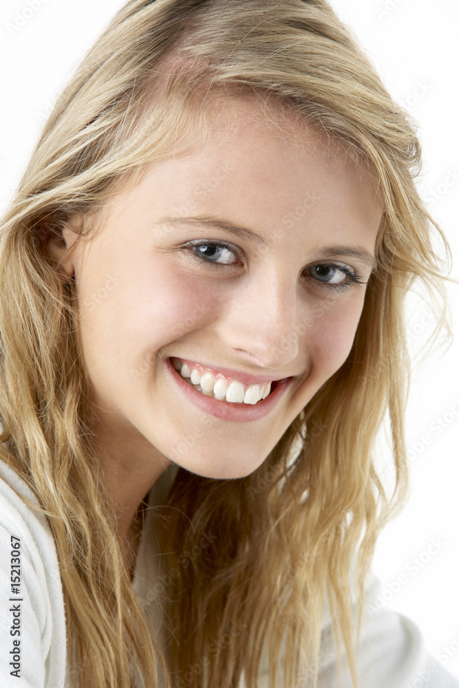 Portrait Of Smiling Teenage Girl Portrait Of Smiling Teenage Girl
