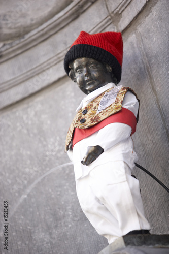 Statue Of Mannekin Pis In Brussels