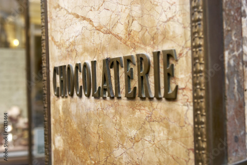 Tableau sur toile Sign Outside Chocolaterie In Brussels
