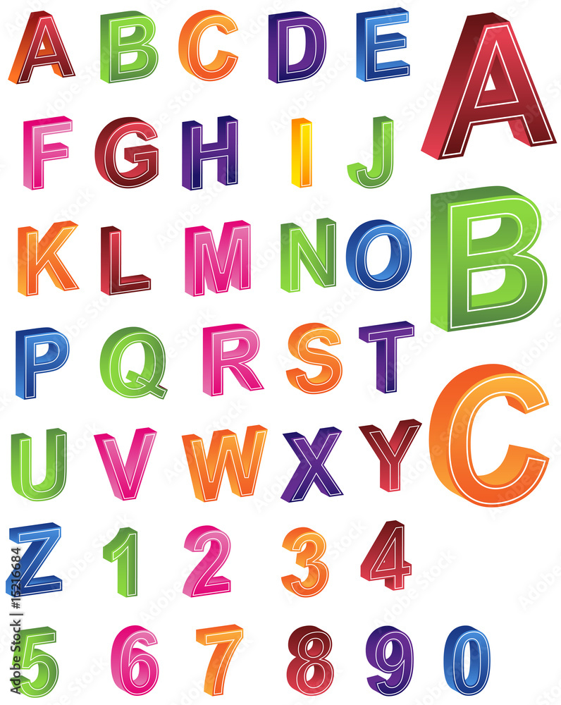Alphabet Numbers Alphabet Numbers