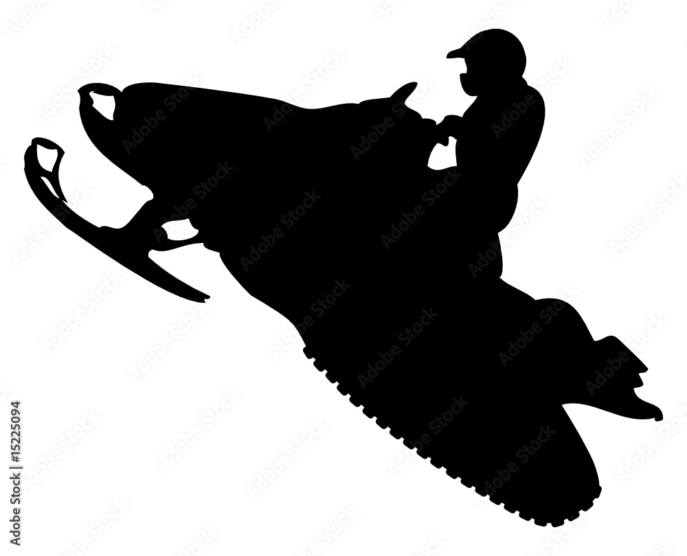 Fototapeta premium Saut Motoneige - Snowmobile Jump