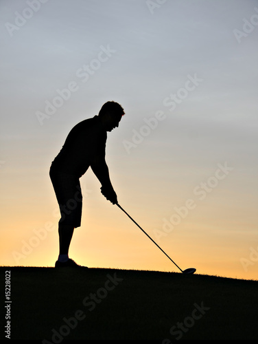 Golfer silhouette © Barbara Helgason