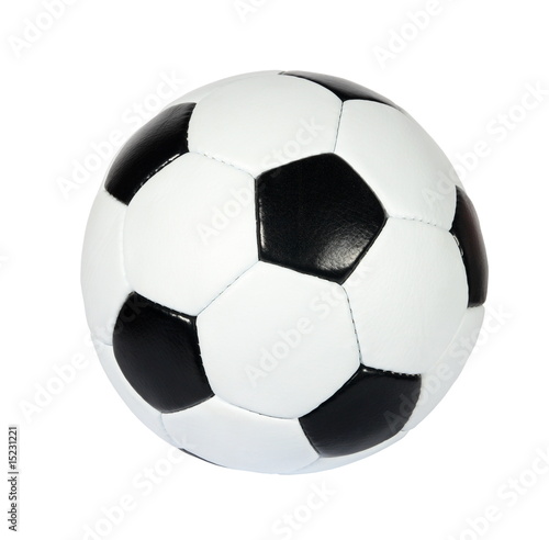 black and white soccer ball on a white background.  isolated 